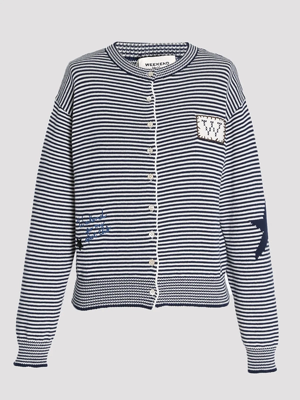 кардиган Max Mara Weekend WKDTEIERA цвет молочный полоска