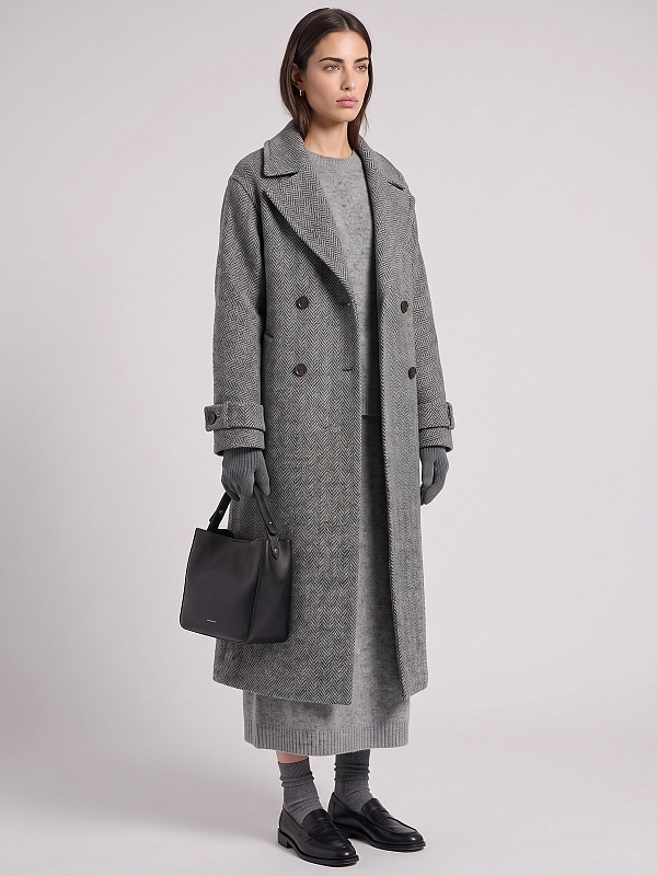 пальто Max Mara Weekend WKDTEMA цвет серый