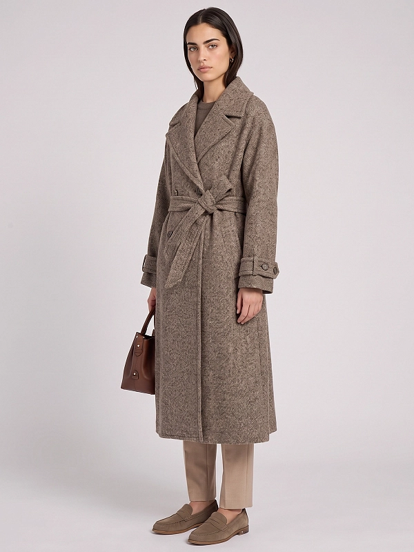 пальто Max Mara Weekend WKDTEMA цвет коричневый