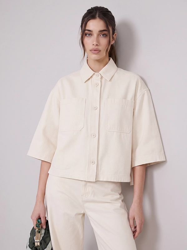 рубашка джинсовая Max Mara Weekend WKDTERRA цвет молочный