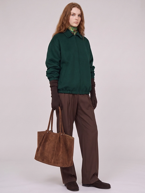 пальто короткое Max Mara Weekend WKSGOLF цвет темно-зеленый