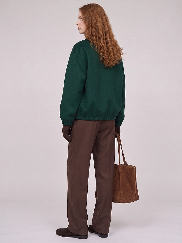 пальто короткое Max Mara Weekend WKSGOLF цвет темно-зеленый