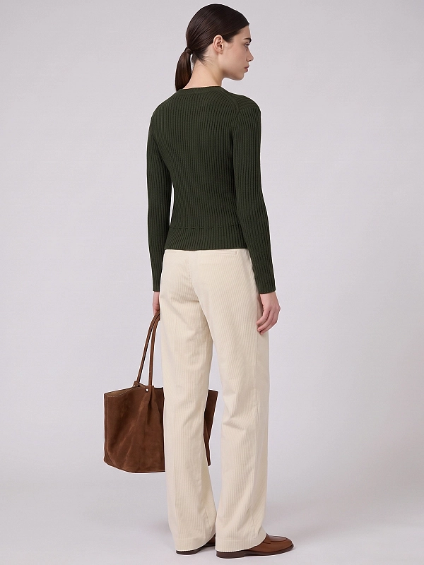 кардиган Max Mara Weekend WKSKAKI цвет темно-зеленый
