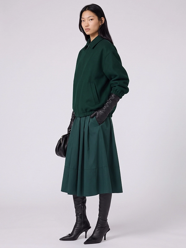 юбка Max Mara Weekend WKSLIRA цвет темно-зеленый
